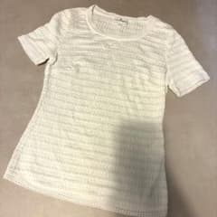 courrèges 半袖カットソー 38 Mクレージュ ホワイト 白 コットン 