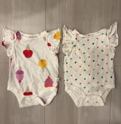 babygap 롬퍼스 2벌 세트 도트 무늬 아이스크림 무늬 여름 옷