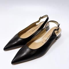 美品》ファビオルスコーニ レザーパンプス バックストラップ パイソン