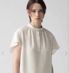 Marvine シャーリングネックフレンチ ブラウス セオリー 今季 タグ付