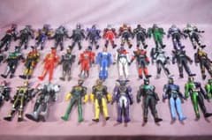 Kamen Rider Hero Series: Kabuto, Ryuki, Kiva, Drive, Faiz, and 38 other figures.