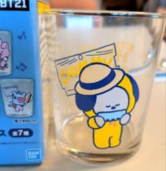 BT21 CHIMMY 캐릭터에 활기찬 유리 약 8cm