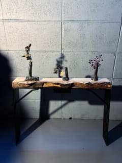 Re:ens 黒柿 無垢材 × Iron Low Stand｜一点物 Re:ens 黒柿 無垢材 × Iron Low Stand｜一点物 - メルカリ