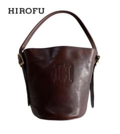 HIROFUヒロフ Hロゴ 本革レザーワンハンドル ショルダーバッグ 