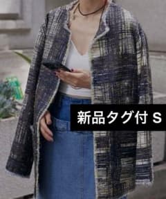 新品：AMERI LADY LIKE PRINT TWEEDS JACKET 黒 - メルカリ
