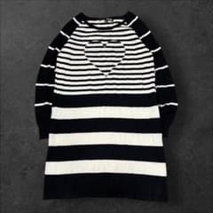 LOVE MOSCHINO ボーダー ハート ニット ワンピースのサムネイル