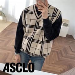 ASCLO Over Check Vest エジュクロオーバーチェックベストのサムネイル