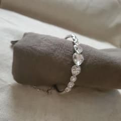 スワロフスキー ブレスレット バングル シルバー ハート 高島屋 - メルカリ