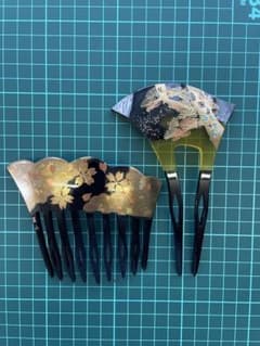 英山 蒔絵 かんざし 髪飾り 2点セットのサムネイル