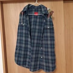 GAIJIN MADE フード付きチェック柄ベストのサムネイル