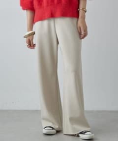SHENERY Double Cloth Wide Pants Beige 38