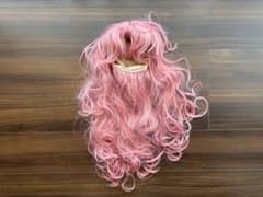 【美品】ロング コスプレウィッグ ピンク ウェーブ ハロウィンのサムネイル