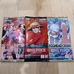 超希少ワンピースカード未開封パック 3種セット - メルカリ