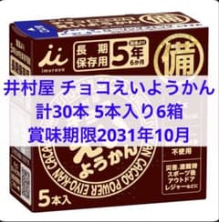 計30本 井村屋 チョコえいようかん 5本入り6箱 賞味期限2031年10月