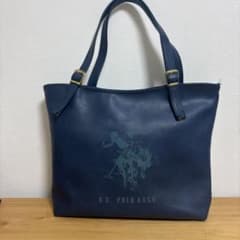 U.S. POLO ASSN. トートバッグ ネイビー レザーのサムネイル