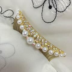 【最終値下げ✨✨✨】パール＆ラインストーン  ヘアコームのサムネイル