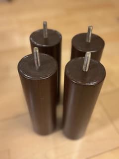 【旧式】無印ベッド脚　20cm ダークブラウン木製ベッド脚 4本セットのサムネイル