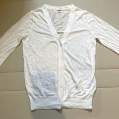UNIQLOホワイト カーディガン 長袖のサムネイル