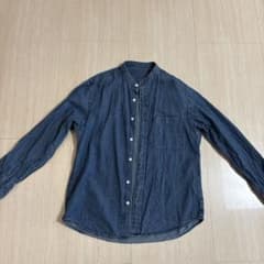 ダークブルーデニム長袖シャツのサムネイル