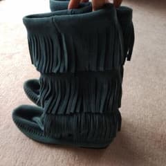 MINNETONKA フリンジ モカシン ブーツ ターコイズのサムネイル
