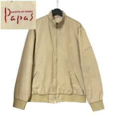 Papas パパス スイングトップ ドリズラージャケット L 50 ロゴ刺繍 
