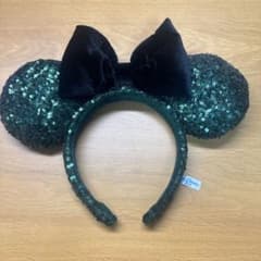 Disney headband, sequined, dark green, velvet, Halloween