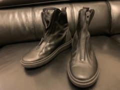 H＆M コラボ ALEXANDER WANG　ハイカット　レザー スニーカーのサムネイル