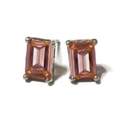 ズルタナイト イヤリング シルバー925エメラルドカット ピアス(両耳用 