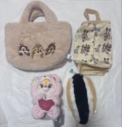 アベイル クラリス トートバッグ ぬいぐるみ ポーチ ティッシュケース しっぽ ディズニーストア クラリス くま ぬいぐるみ アベイル しっぽ