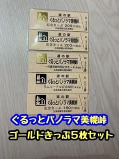 道の駅記念きっぷ ぐるっとパノラマ美幌峠 ゴールドきっぷ 5点セット