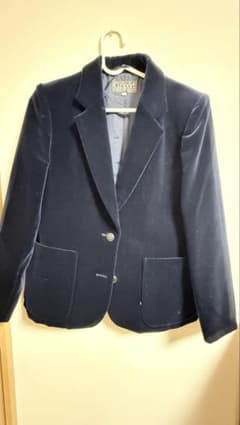 ネイビー ベルベット ブレザー スカートセットのサムネイル