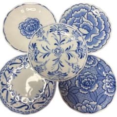 【5枚セット】ニッコー　コシノヒロコ　藍がさね　 ソーサーのみ　約16センチのサムネイル