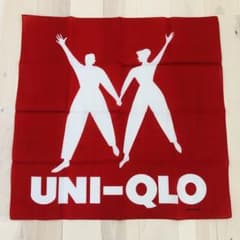 新品】オールドユニクロ 非売品 レアUNIQLO 男女シルエット バンダナ 