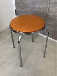 スツール 丸椅子 オレンジ座面のサムネイル