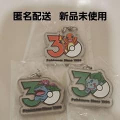 【タイムセール】ポケモン 30周年 メタルチャームマスコット 3点セットのサムネイル