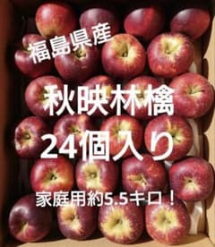 福島県産 秋映 りんご 5.5キロ24個入り家庭用ですパリパリ林檎がお好きな方にのサムネイル