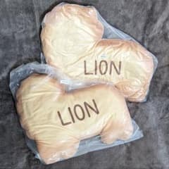 타베코 도부츠 LION 비스킷 슈퍼 BIG 쿠션 2 점 세트 라이온