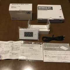 WiMAX2+ WX06 ホワイト　WX06クレードルセット　超美品のサムネイル