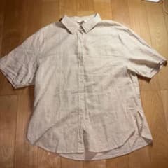 H&M リネンブレンド 半袖シャツ ベージュ Mのサムネイル