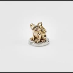 アガット シルバー/K5 K10 カエル ピアス チャーム - メルカリ