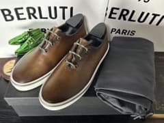 新品 定価28万 Berluti レザースニーカー レザーシューズ 革靴 UK5 
