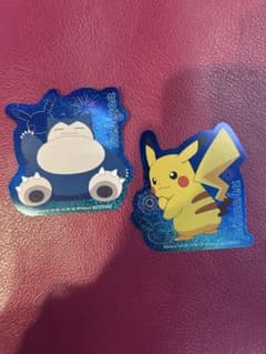 ポケモン 30周年 ナムコ限定 キラキラステッカー ピカチュウとカビゴンのサムネイル