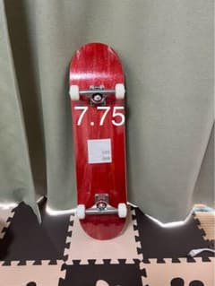 新品 レッド 7.75インチ スケートボード コンプリート - メルカリ