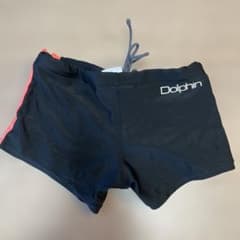 Dolphin ドルフィン　競泳　水着 男の子用 140 黒/オレンジのサムネイル