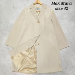 42 XL相当】Max Mara 銀タグ チェスターコート比翼 アイボリー - メルカリ