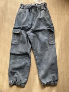 キッズ カーゴパンツ 130サイズ ブルーのサムネイル