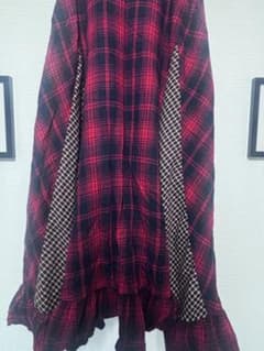 axes femme チェック柄 フレアスカート ロング丈のサムネイル