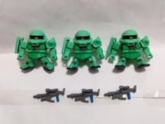 ガシャポン戦士NEXT Ⅱザク 3体セット 武器付きのサムネイル