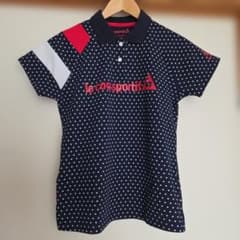 le coq sportif ゴルフ ポロシャツ ドット柄 ネイビー Lのサムネイル