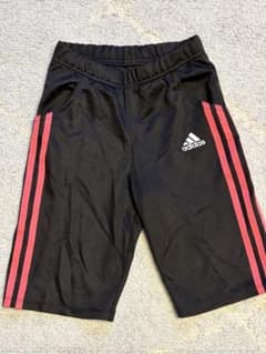 adidas ジャージ 黒/赤 Climalite 短パン ハーフパンツのサムネイル